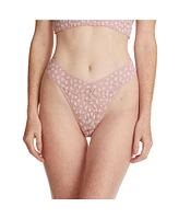 Hanky Panky Women's Crossdyed Leopard Original Rise Thong Panty 3 pack