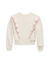 Polo Ralph Lauren Big Girls Floral Ruffled Terry Sweatshirt