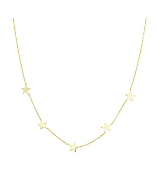 Spero London Star Sterling Silver Station Necklace