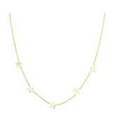 Spero London Star Sterling Silver Station Necklace