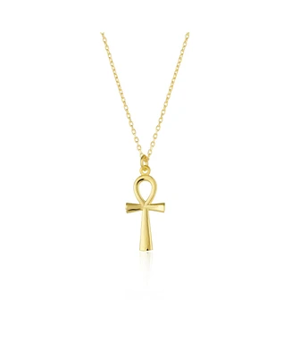 Spero London Sterling Silver Egyptian Ankh Necklace