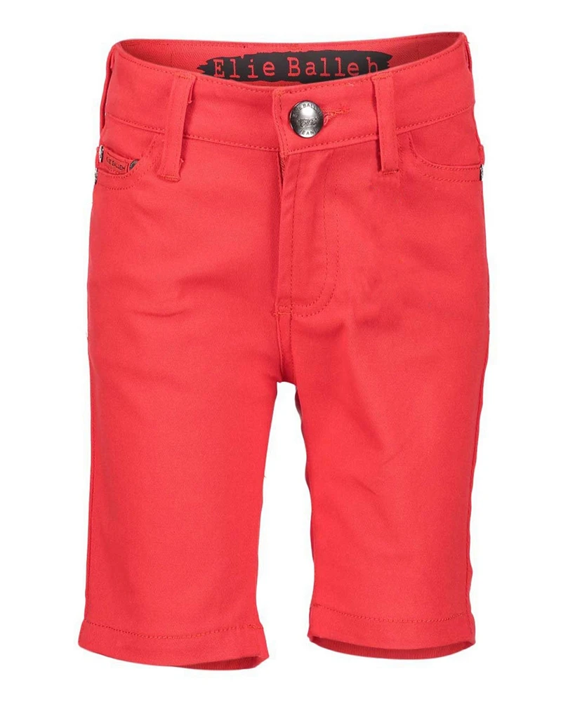 Elie Balleh Big Boys Red Cotton Twill Short