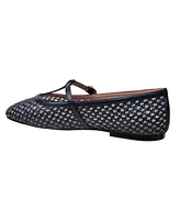 Monet | Raffia and Nappa Leather T-Strap Flats