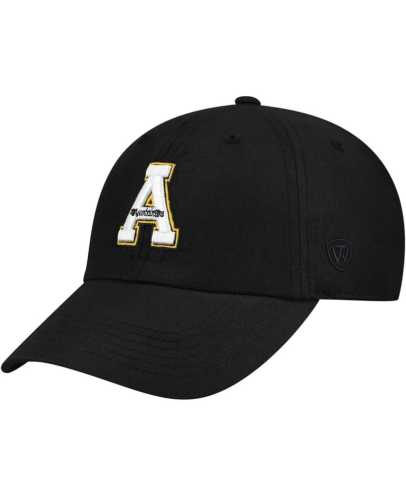 Top of the World Men's Black Appalachian State Mountaineers Staple Adjustable Hat