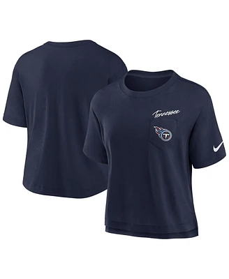 Nike Women's College Navy Tennessee Titans Performance Pocket T-Shirt