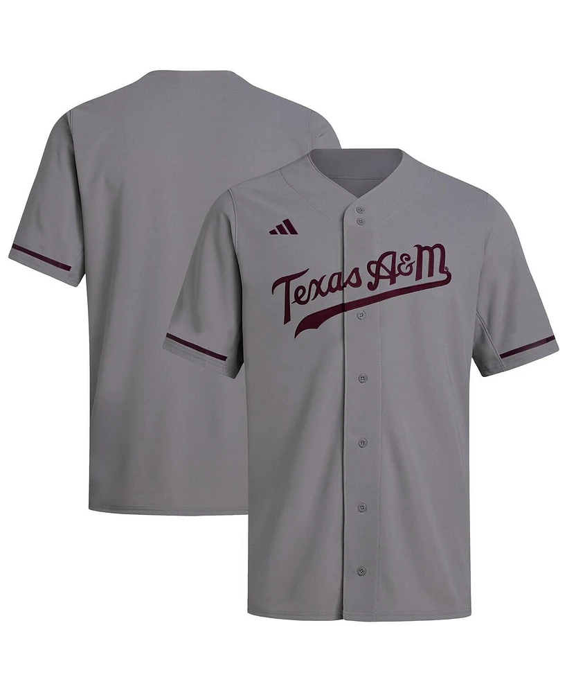 Adidas Men's Gray Texas A&M Aggies Replica Baseball Jersey