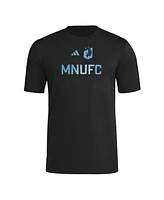 Adidas Men's Black Minnesota United Fc 2025 Jersey Hook Aeroready T-Shirt
