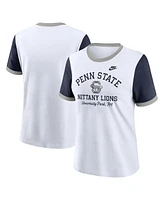 Nike Women's White Penn State Nittany Lions Legacy Fundamental Expression Tri-Blend T-Shirt