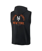 Fanatics Men's Black New York Mets Fire Speed Sleeveless Pullover Hoodie