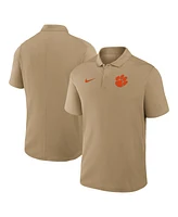 Nike Men's Tan Clemson Tigers Primetime Victory Primary Logo Performance Polo Shirt