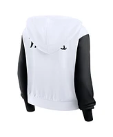 Nike Women's White Kentucky Wildcats Cropped Beyond Capability Color-Block Script Full-Zip Hoodie