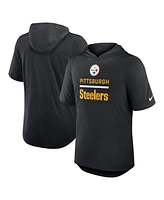 Nike Men's Black Pittsburgh Steelers Lockup Tri-Blend Hoodie T-Shirt