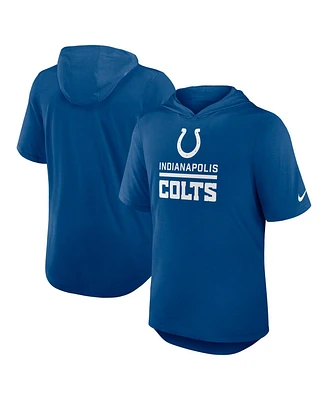 Nike Men's Royal Indianapolis Colts Lockup Tri-Blend Hoodie T-Shirt
