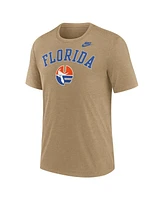 Nike Men's Heather Light Brown Florida Gators Legacy Arch Tri-Blend T-Shirt