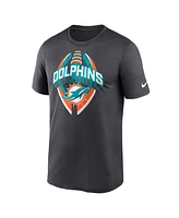 Nike Men's Gray Miami Dolphins Legend Icon Performance T-Shirt