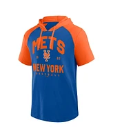 Fanatics Men's Royal New York Mets Prime Raglan Short Sleeve Hoodie T-Shirt