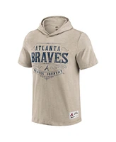 Fanatics Men's Tan Atlanta Braves Hooded T-Shirt