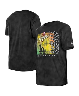 New Era Women's Black Los Angeles Dodgers Sport Classics Enzyme Wash Oversized T-Shirt