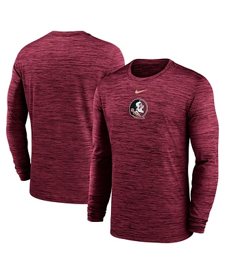Nike Men's Garnet Florida State Seminoles 2025 Sideline Velocity Performance Long Sleeve T-Shirt