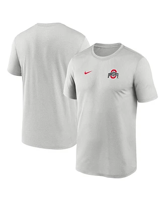 Nike Men's Gray Ohio State Buckeyes 2025 Sideline Small Logo Legend Performance T-Shirt