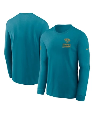 Nike Men's Teal Jacksonville Jaguars Sideline Performance Long Sleeve T-Shirt