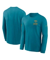 Nike Men's Teal Jacksonville Jaguars Sideline Performance Long Sleeve T-Shirt