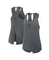 Nike Women's Gray Las Vegas Raiders Glory Crisscross Performance Tank Top