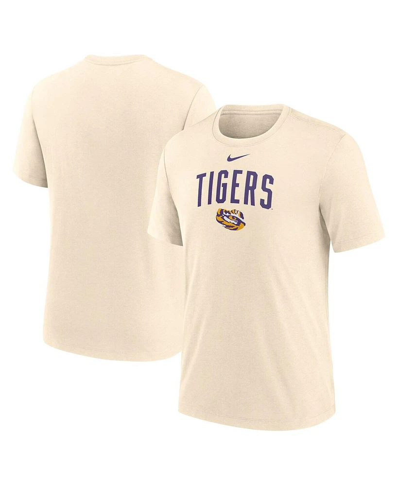 Nike Men's Natural Lsu Tigers Arch Logo Triblend T-Shirt