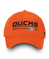 Fanatics Men's Orange Anaheim Ducks Authentic Pro Rinkside Fundamental Adjustable Hat