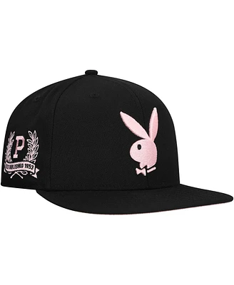Lids Men's Black/Pink Playboy Fitted Hat