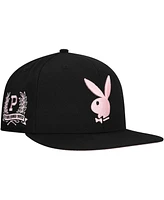 Lids Men's Black/Pink Playboy Fitted Hat