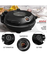 12 Inch Countertop Electric Indoor Stone Pizza Oven - Heats up to 790°F for Crispy Crust
