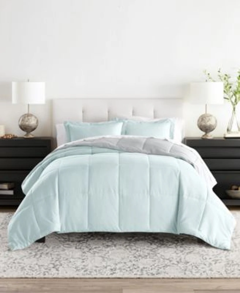 Ienjoy Home All Season Lightweight Down Alternative Reversible Comforter Sets