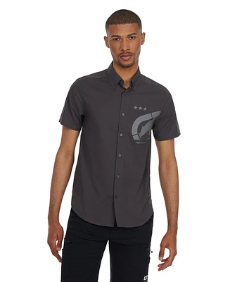 Ecko Unltd Men's Stamp Short Sleeve Woven Shirt