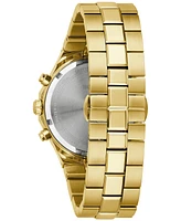 Bulova Men's Prestige Chronograph Gold-Tone Stainless Steel Bracelet Watch 40mm