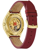 Bulova Special Edition Men's Frank Lloyd Wright Automatic Burgundy Leather Strap Watch 40mm