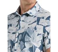 Perry Ellis Men's Short Sleeve Leaf Print Button-Front Shirt