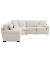 Radley Roll Arm 115" 5-Pc. Fabric L Sectional with Wedge, Exclusively at Macy's