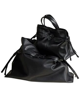 Sam Edelman Poppy Extra Large Leather Drawstring Crossbody