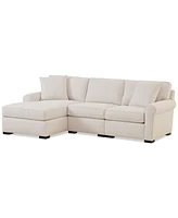 Radley Roll Arm 98" 3-Pc. Fabric Chaise Sectional, Exclusively at Macy's
