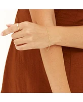 Spero London Love Heart Sterling Silver Chain Bracelet
