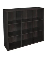 ClosetMaid 9 Cube Storage Shelf Bookshelf Home Organizer with Back Panel, Black
