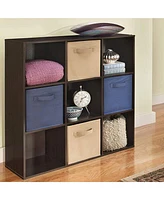 ClosetMaid 9 Cube Wood Stackable Open Bookcase Display Shelf Organizer