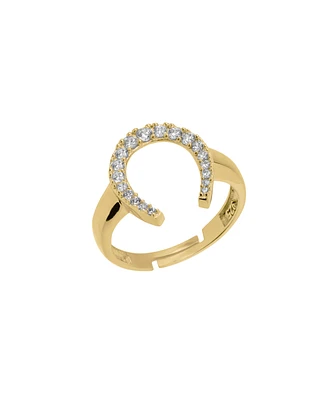 Spero London Sterling Silver Horseshoe Equestrian Ring