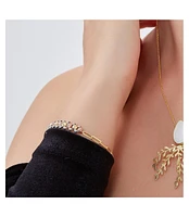 Spero London Dorissa Multi Bead Semi Chain Sterling Silver Bracelet