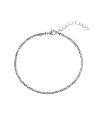 Spero London White Fine Opal Tennis Bracelet In Sterling Silver & Adjustable
