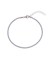 Spero London White Fine Opal Tennis Bracelet In Sterling Silver & Adjustable