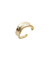 Spero London Large Contour Stack Sterling Silver Ring