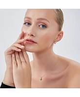 Spero London Pave Sterling Silver Hoop Earrings