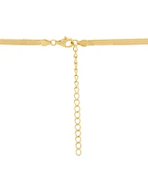 Created White Sapphire Necklace (3/4 ct. t.w.) in 14k Yellow Gold Over Sterling Silver, 16" + 2" extender